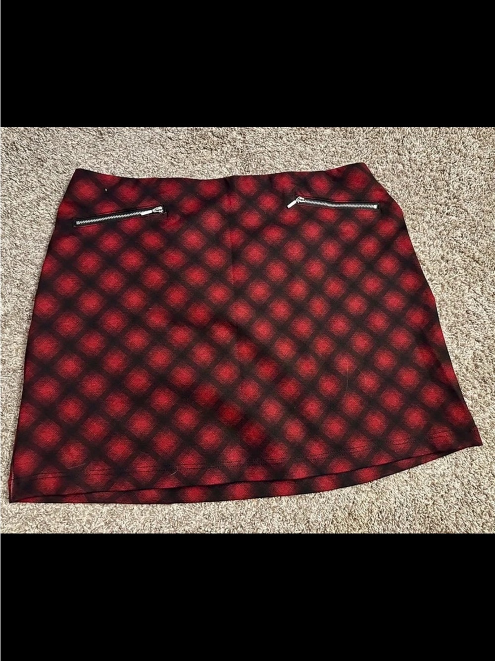 Maurices Red and Black buffalo plaid Mini Skirt